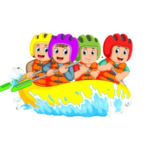 kids rafting