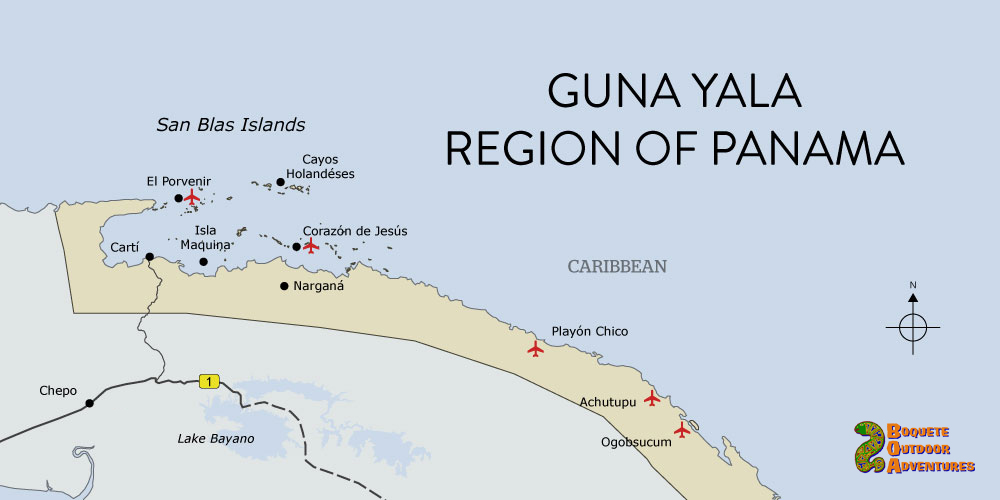 map san blas kuna yala guna yala panama